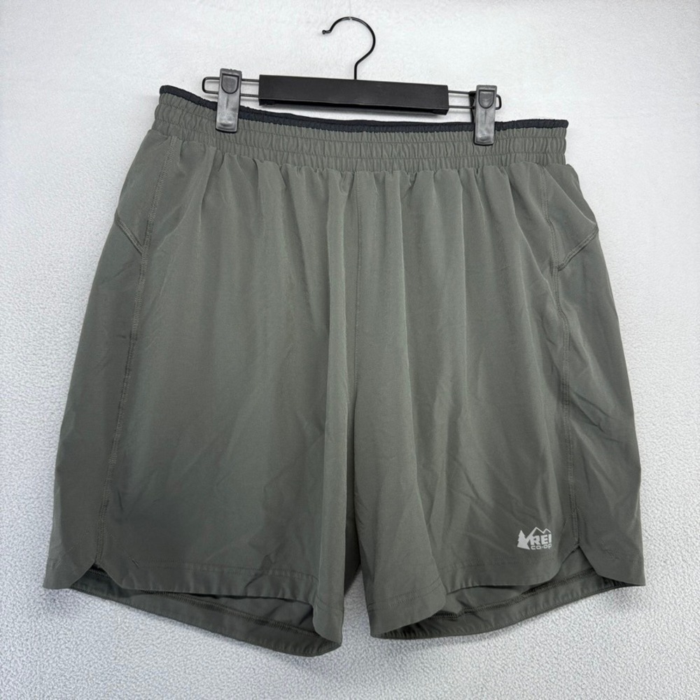 REI Co-op Shorts Mens Large Gray Active Running Hiking Swiftland Polyester 7"
